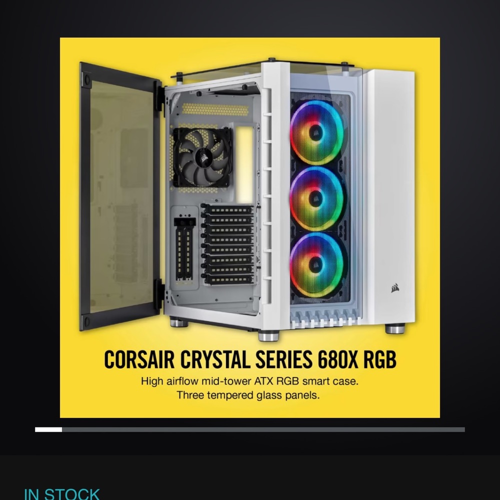 Corsair crystal series case